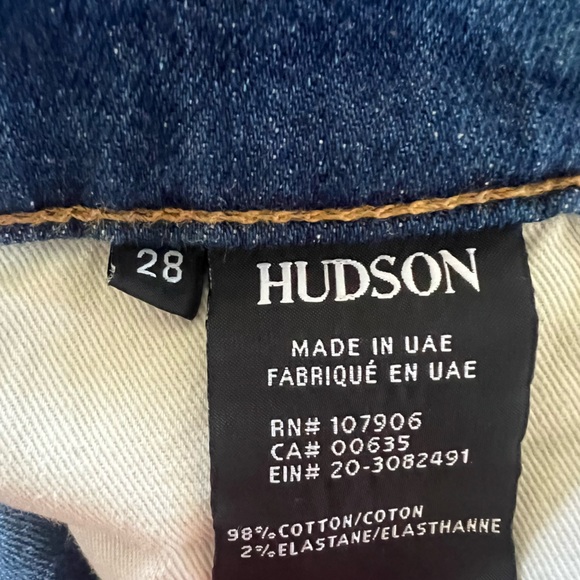 Hudson Zoeey high rise deep cuff straight cropped distressed jeans - Picture 6 of 7